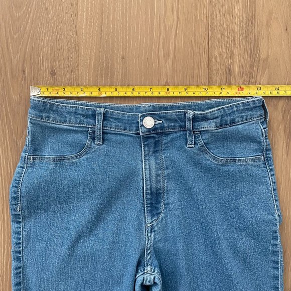 H&M Jeans Girls 14 Skinny Fit Blue Denim Ankle Adjustable Waist Stretch Mid Rise - Picture 10 of 14